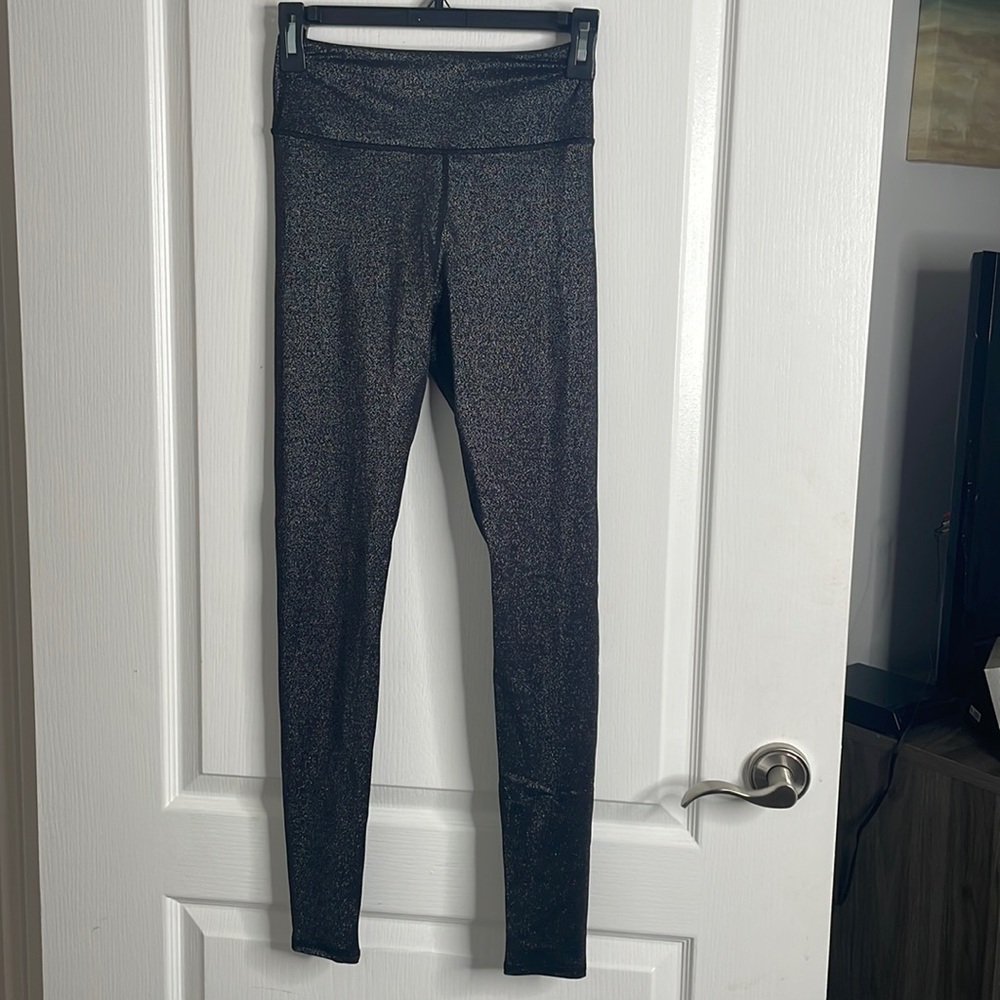 Alo High-waist Black Glitter Legging